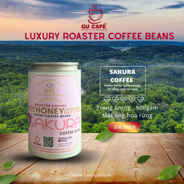 SAKURA COFFEE 500gr |Vị Đắng Ngọt Hài Hoà | GU CAFÉ | Beepluslife